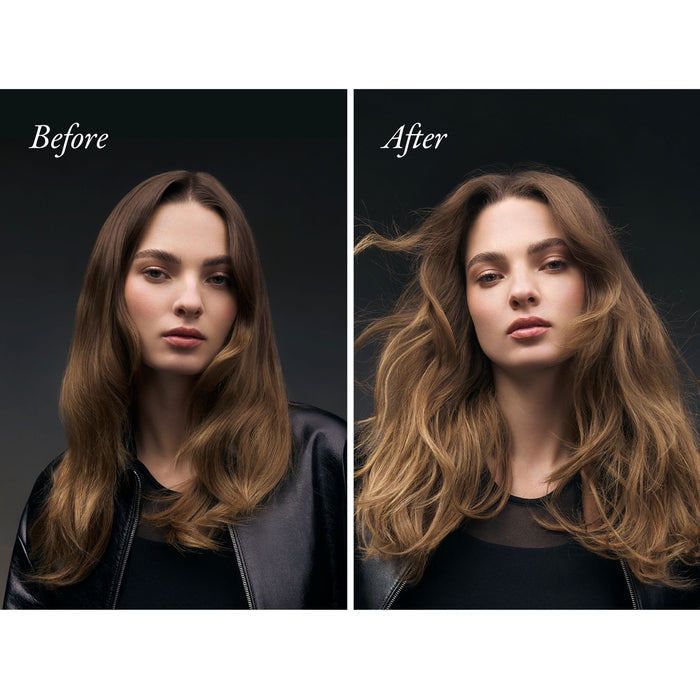 Before and after results of using Oribe Dry Texturizing Spray for Volume & Texture