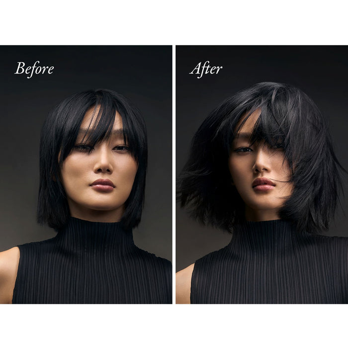 Before and after results of using Oribe Dry Texturizing Spray for Volume & Texture