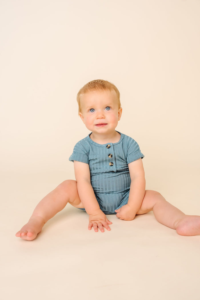 Duke Ribbed Romper - Size 4/5 Only