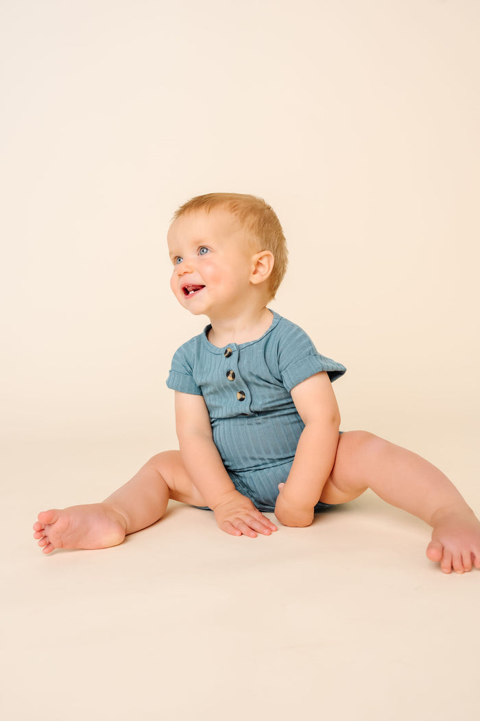 Duke Ribbed Romper - Size 4/5 Only
