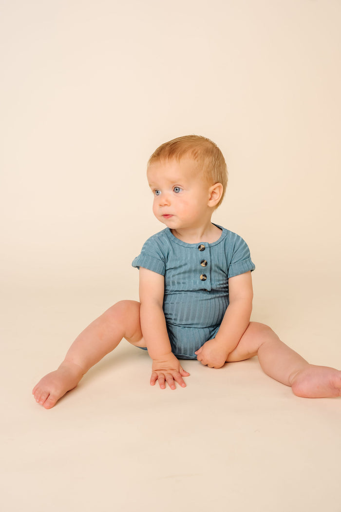 Duke Ribbed Romper - Size 4/5 Only