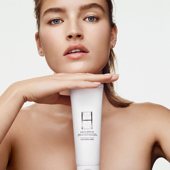 Model image of Hourglass Equilibrium Rebalancing Cream Cleanser variant: 3.7 fl oz