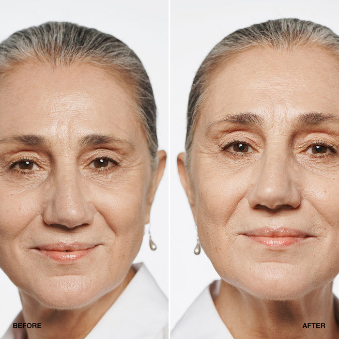 Before and after results of using Clinique Even Better Makeup Broad Spectrum SPF 15 variant: ALABASTER
