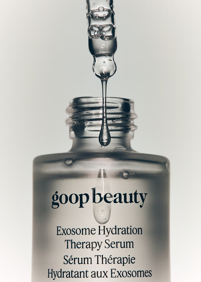 Image of an open Goop Beauty Exosome Hydration Therapy Serum