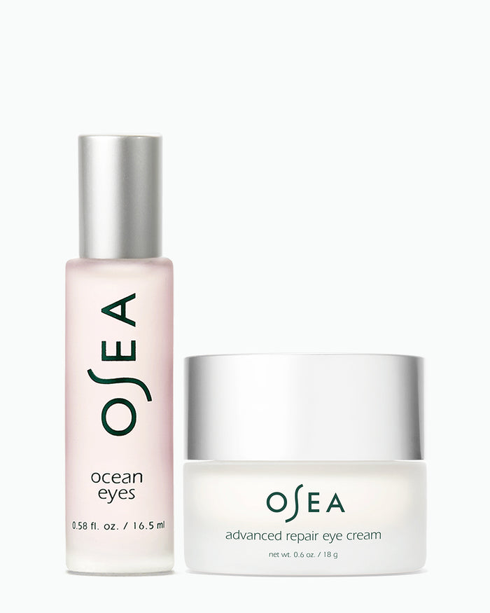 Ocean Eyes roll-on serum and Advanced Repair Eye Cream duo for targeted under-eye hydration and smoothing