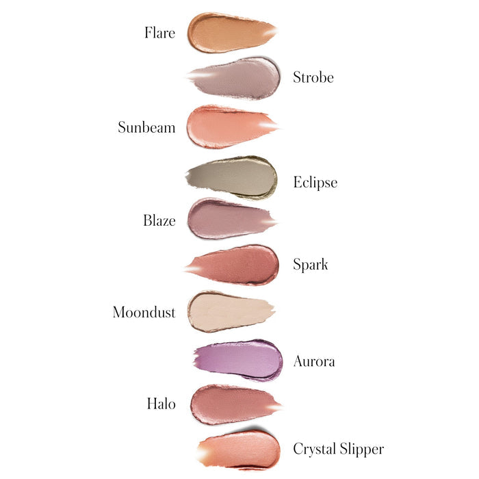 A shade comparison of RMS Beauty Eyelights Cream Eyeshadow variant: Sunbeam