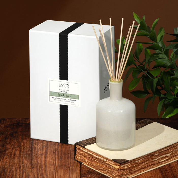 Lifestyle image of Lafco Feu de Bois Reed Diffuser variant: 15 fl oz (Signature)
