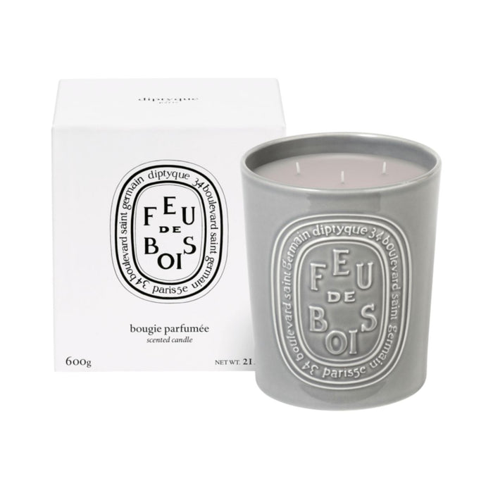 Image of the Diptyque Feu de Bois (Wood Fire) Candle  variant: 21.2 oz (Large) box