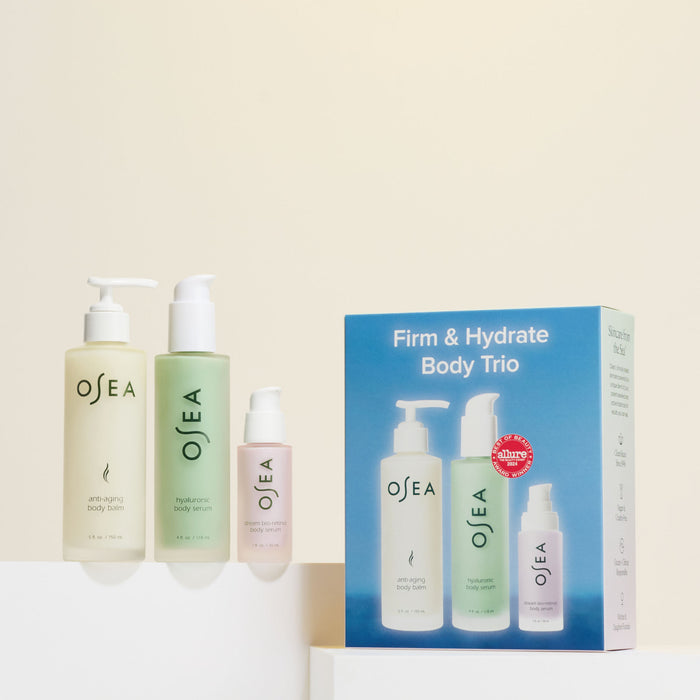 Lifestyle image of OSEA Firm & Hydrate Body Trio Mother's Day Gift Set (Limited Edition)