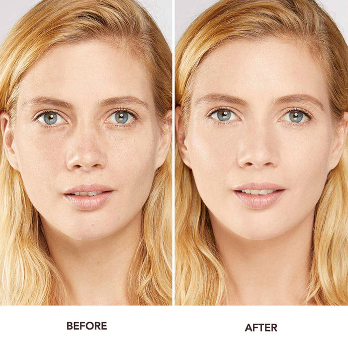 Before and after results of using Laura Mercier Flawless Fusion Ultra-Longwear Concealer variant: 2C (Light with cool undertones)
