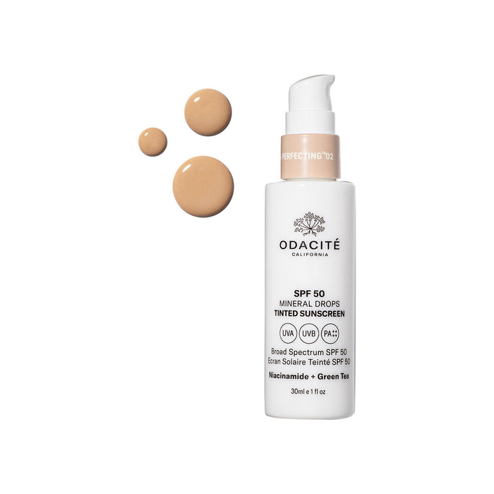 Swatch image of Odacité Flex-Perfecting Mineral Drops Tinted Sunscreen SPF 50 variant: 02 Light-Medium