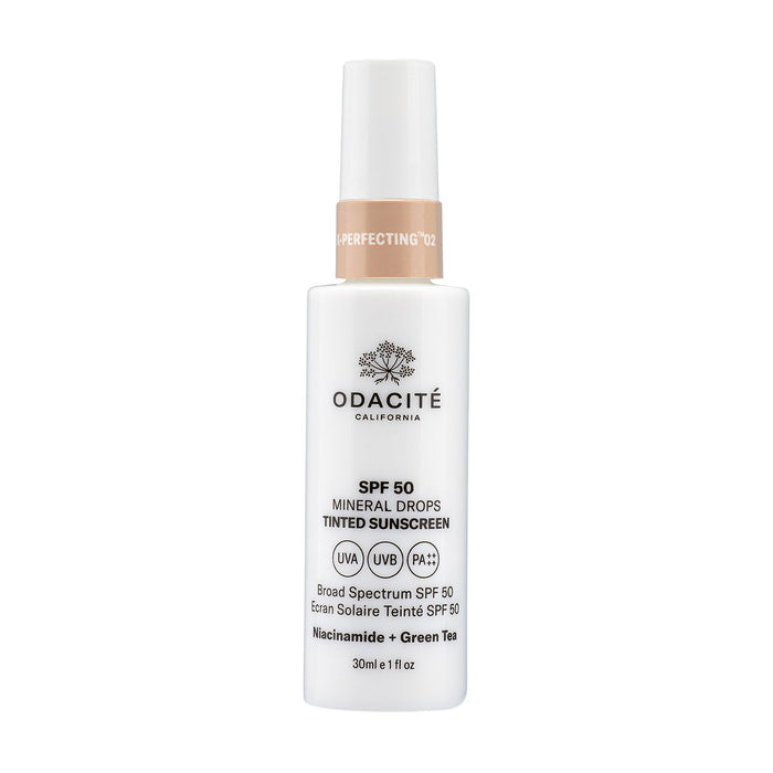 Image of a closed Odacité Flex-Perfecting Mineral Drops Tinted Sunscreen SPF 50 variant: 02 Light-Medium