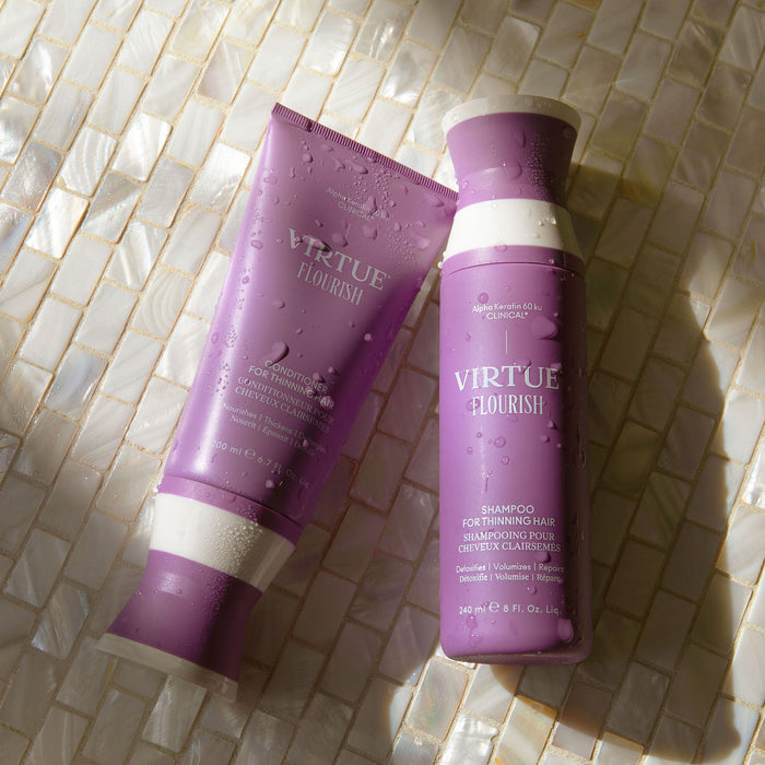 Lifestyle image of Virtue Flourish Conditioner For Thinning Hair