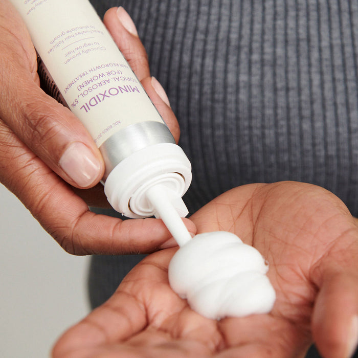 Lifestyle image of Virtue Flourish Minoxidil Foam