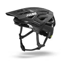 The Julbo USA Forest Evo mountain bike helmet features an adjustable visor, MIPS protection, ventilation openings, and a chin strap. Shown here in black against a plain white background.