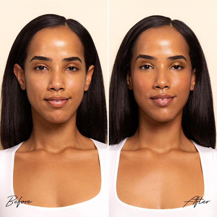 Before and after results of using Solara Suncare Fortune Teller SPF 30