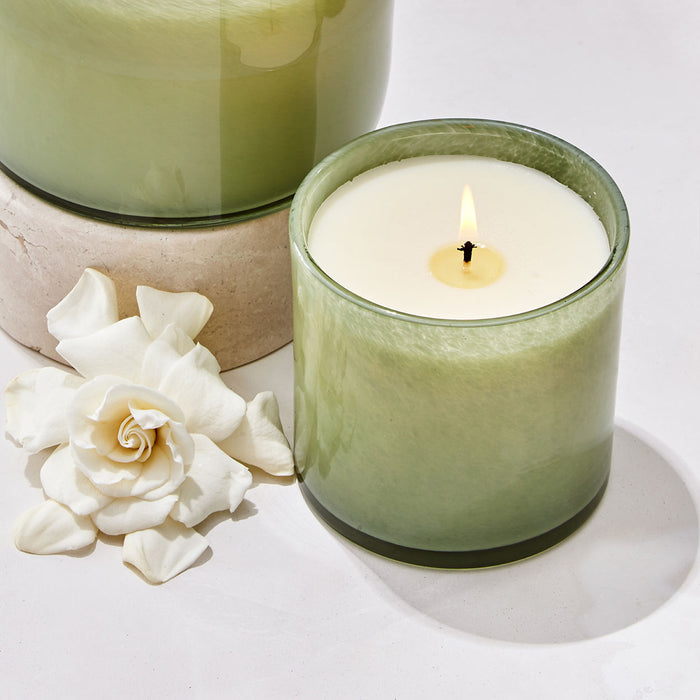Lifestyle image of Lafco Fresh Cut Gardenia Candle variant: 15.5 oz (Signature)