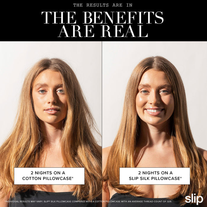 Before and after results of using Slip Game Day Pure Silk Queen Gift Set (Limited Edition)