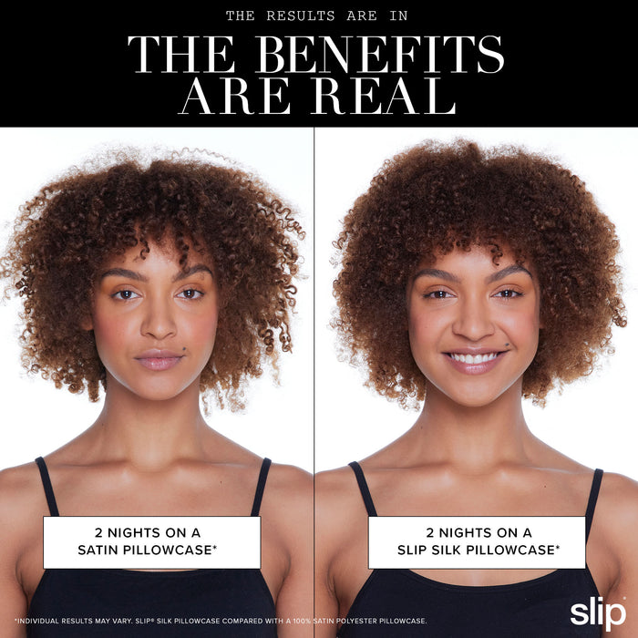 Before and after results of using Slip Game Day Pure Silk Queen Gift Set (Limited Edition)