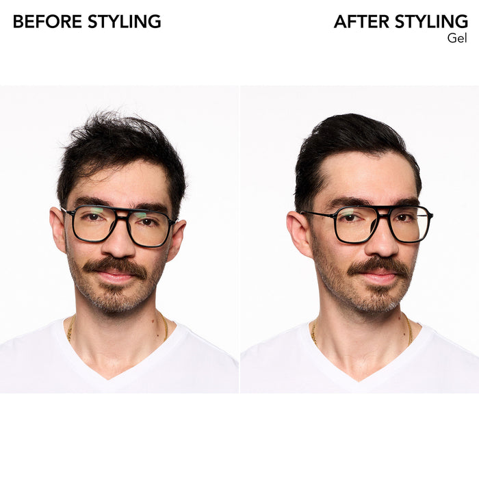 Before and after results of using Bumble and Bumble Gel