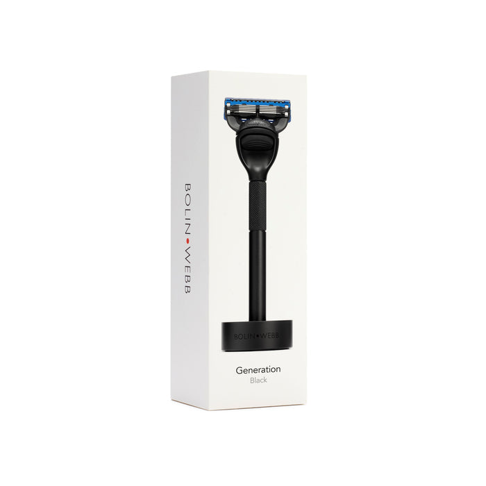 Image of the Bolin Webb Generation Black Shaving Set box