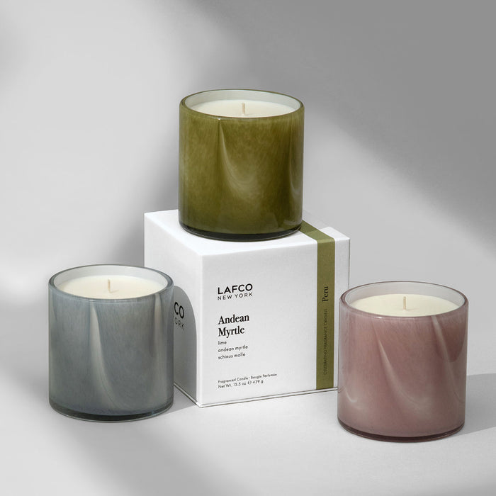 Lifestyle image of Lafco Geranium Bourbon Signature Candle
