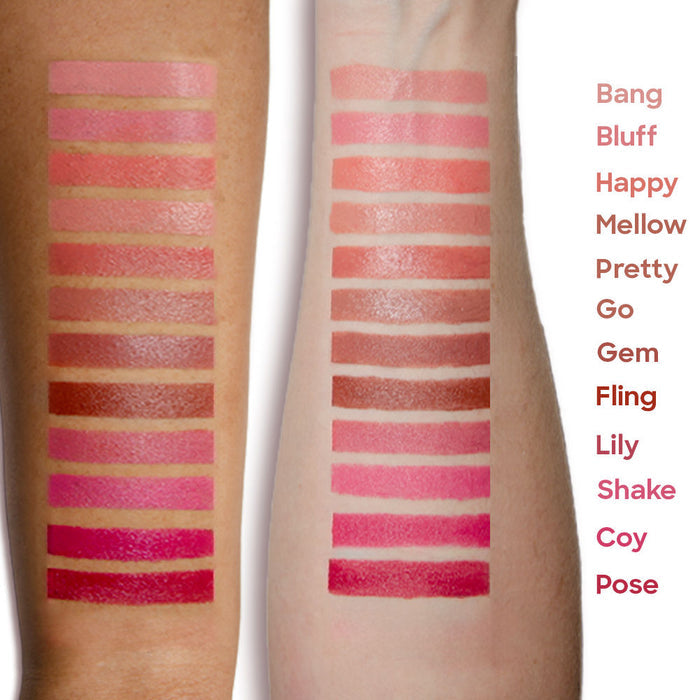 An arm swatch of Neen Going Rouge Cream Cheek and Lip variant: Go