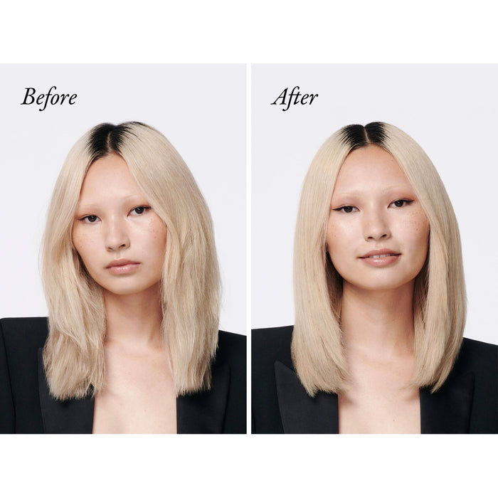 Before and after results of using Oribe Gold Lust Dry Heat Protection Spray