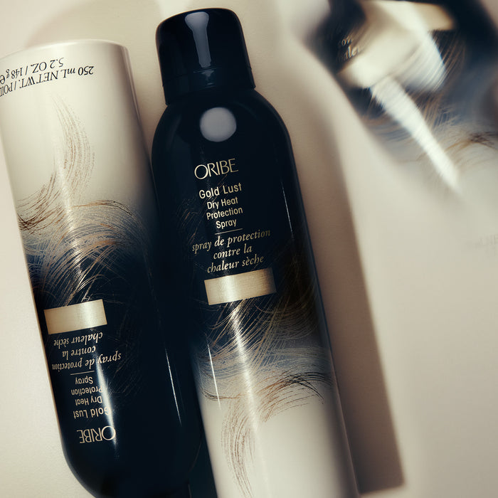 Lifestyle image of Oribe Gold Lust Dry Heat Protection Spray