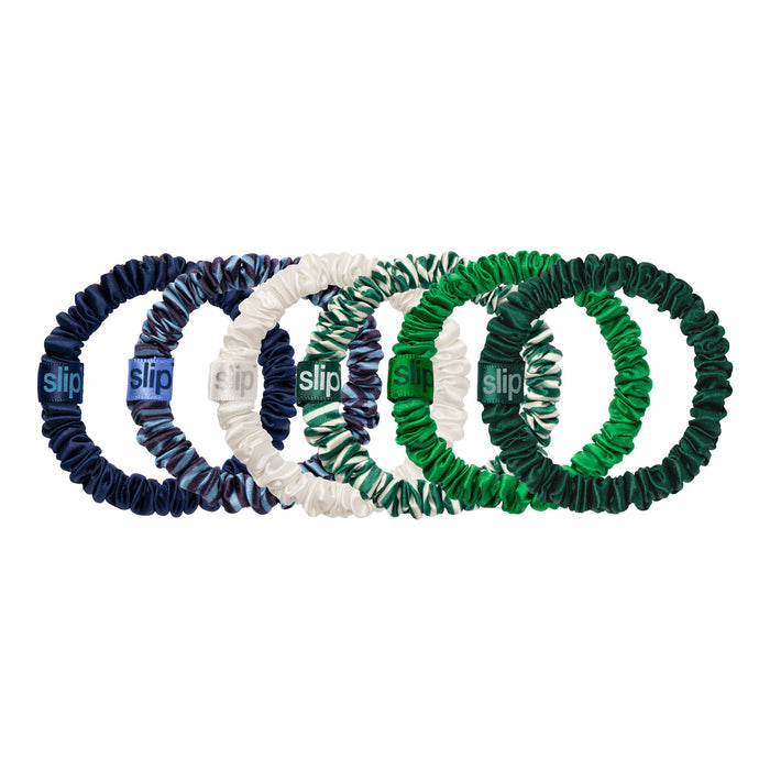 Swatch image of Slip Hair On Point Skinny Scrunchies with Pouch