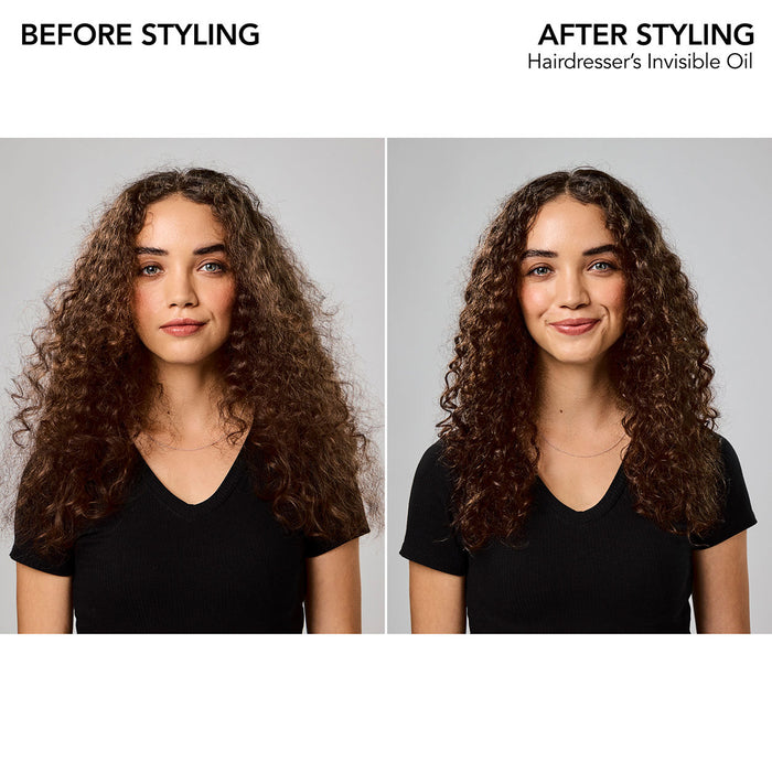 Before and after results of using Bumble and Bumble Hairdresser's Invisible Oil Frizz Reducing Hair Oil variant: 3.4 fl oz