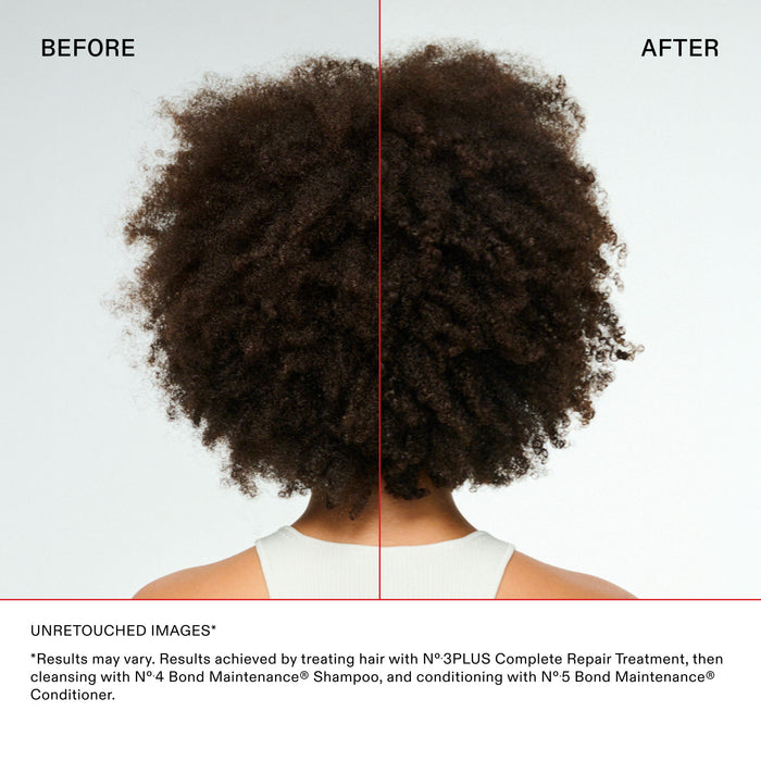 Before and after results of using Olaplex Healthy Hair Discovery Set (Limited Edition)