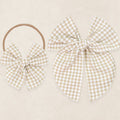 Heirloom Bow - Tan Gingham