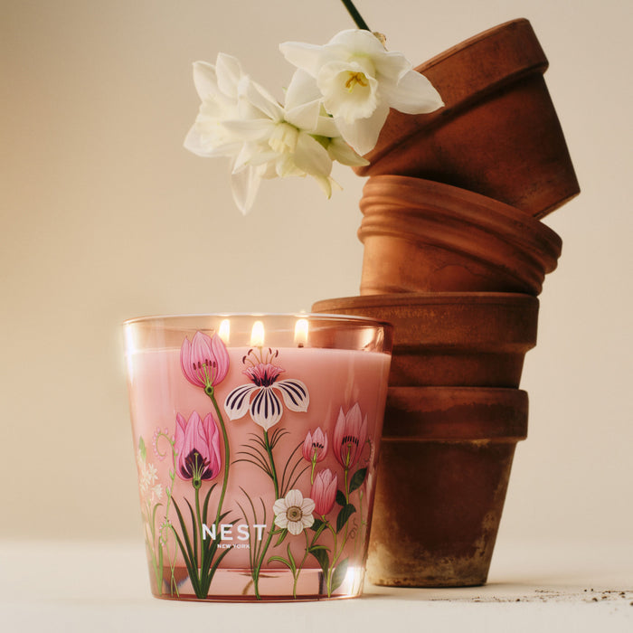 Lifestyle image of Nest New York Himalayan Salt & Rosewater Decorative Candle