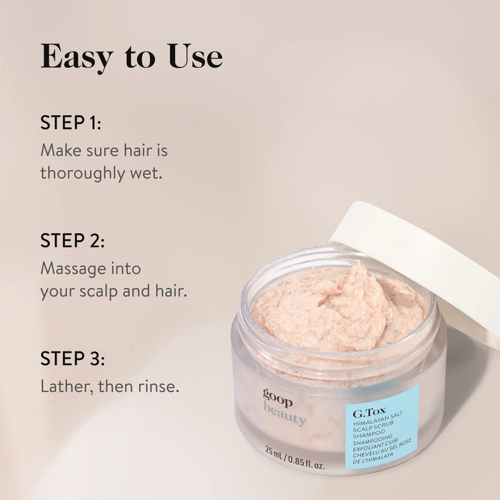 Lifestyle image of Goop Beauty Himalayan Salt Scrub Shampoo