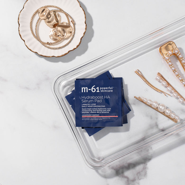 Lifestyle image of M-61 Hydraboost HA Serum Pad variant: 10 treatments