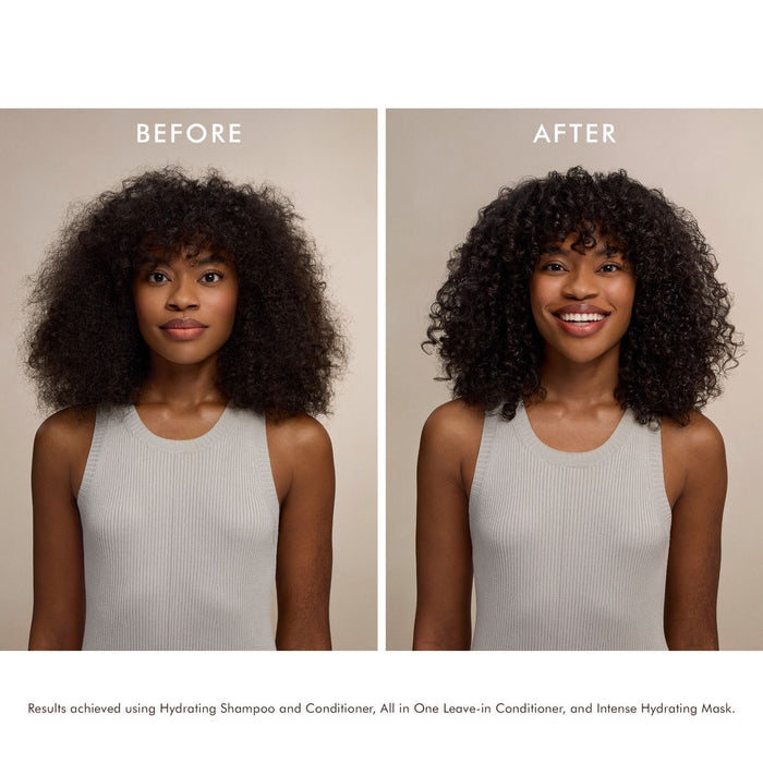 Before and after results of using Moroccanoil Hydrating Conditioner