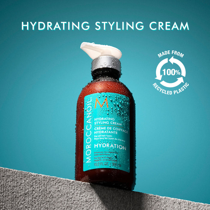 Lifestyle image of Moroccanoil Hydrating Styling Cream variant: 10 oz