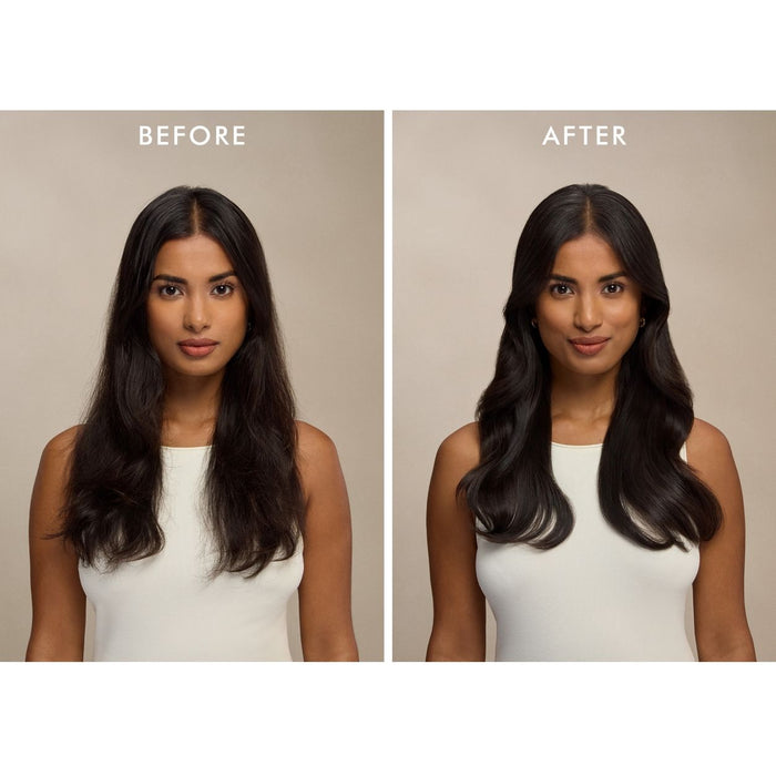 Before and after results of using Moroccanoil Hydrating Styling Cream