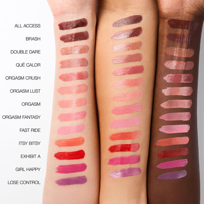 An arm swatch of   variant: Orgasm Crush - shimmering mulberry