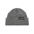 The Julbo Beanies by Julbo Eyewear feature a gray ribbed acrylic knit, a folded brim for comfort, and a black Julbo logo patch on the front. #color_julbo-beanie-grey-heather