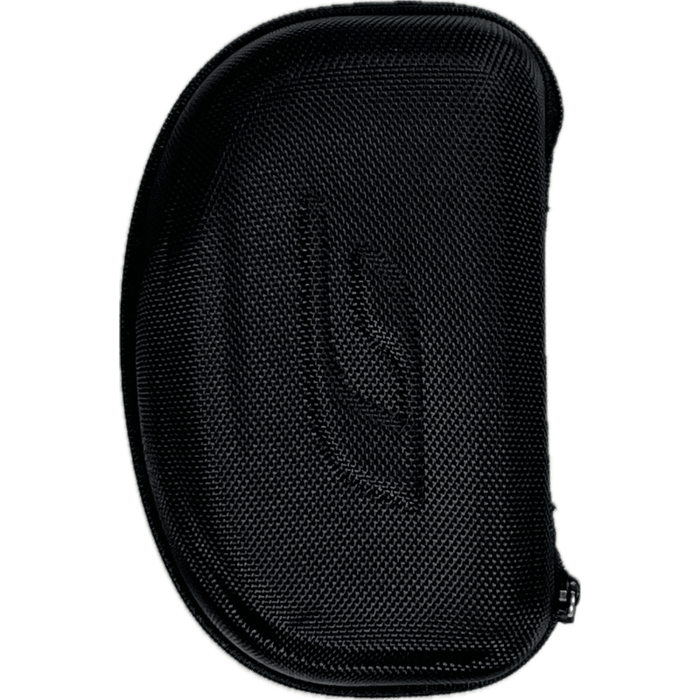 The Julbo Eyewear Premium Hard Case is a black textured, zippered case for sunglasses protection, featuring a subtle embossed logo on the front and shown against a white background.