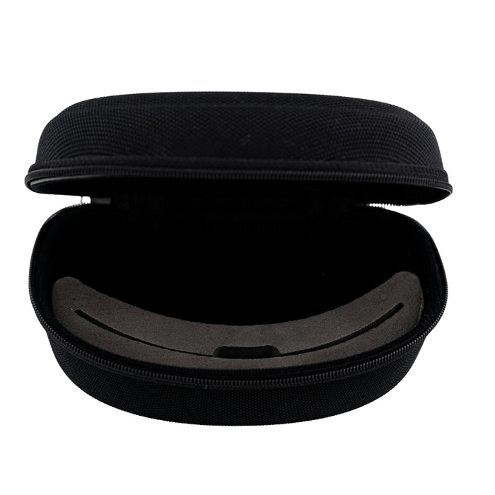 The Julbo Premium Hard Case by Julbo Eyewear is a black, zippered hard case with a foam insert to protect eyewear or small electronics—perfect for secure storage on the go.