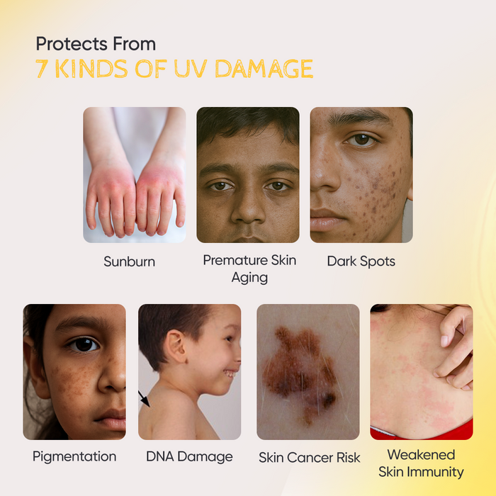 Skininspired's sunscreen for kids protects from 7 kinds of UV damage