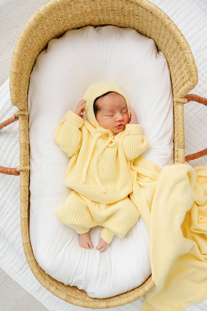 Knit Bonnet - Butter Yellow
