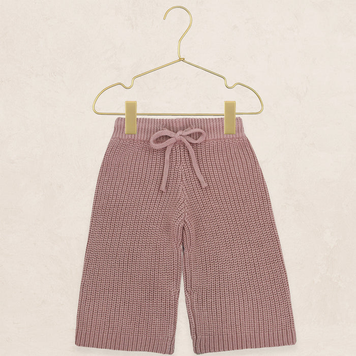 Knit Chunky Wide Leg Pant - Mauve