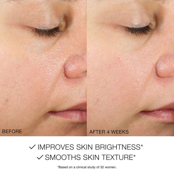 Before and after results of using Nars Light Reflecting Hydrating Primer