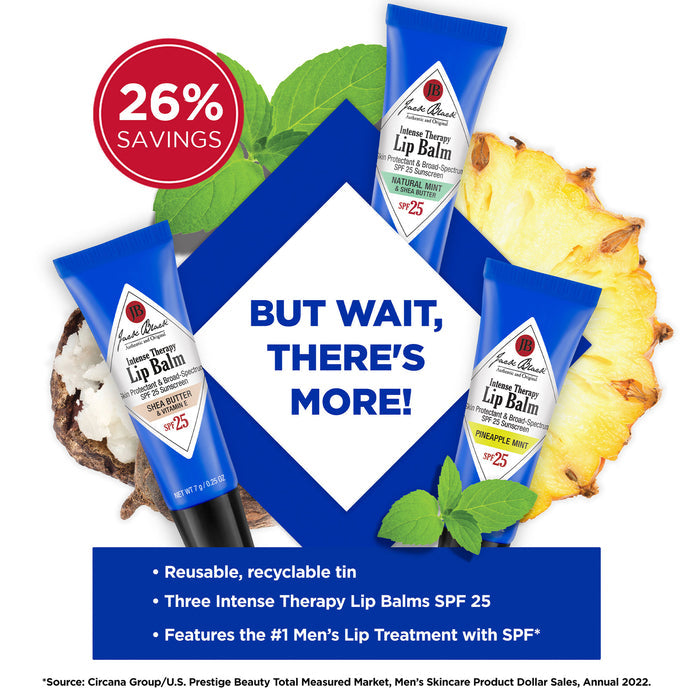 Information related to Jack Black Lip Balm Trio SPF 25
