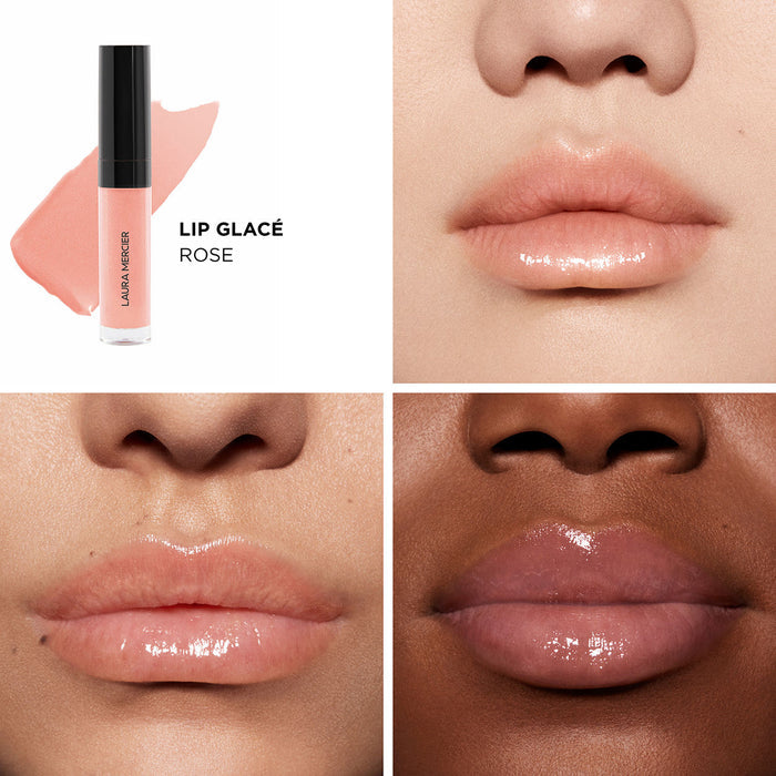 Model image of Laura Mercier Lip Glacé Lip Gloss variant: Rose
