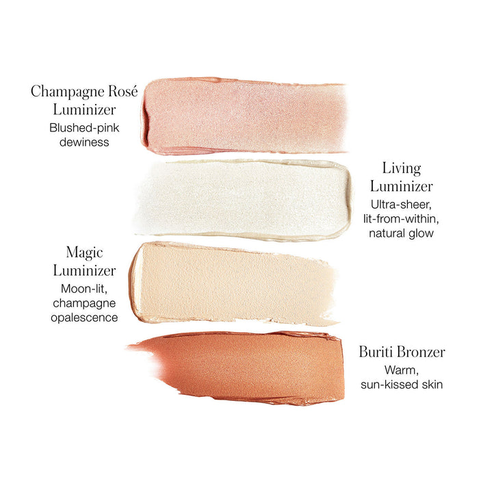 Group swatch image of RMS Beauty Living Luminizer Glow Quad Mini
